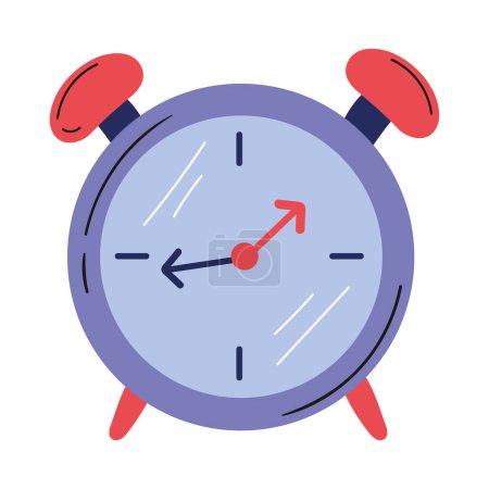 Téléchargez les illustrations : Alarme horloge icône de temps illustration isolée - en licence libre de droit
