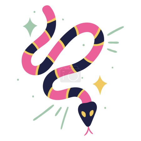 Ilustración de Serpiente esotérica icono místico aislado - Imagen libre de derechos