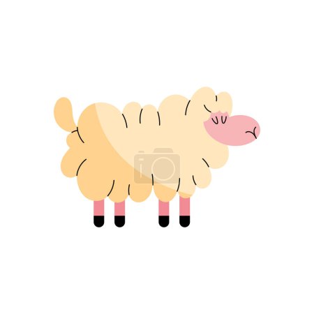 Illustration for Sheep doodle illustration vector isolated - Royalty Free Image