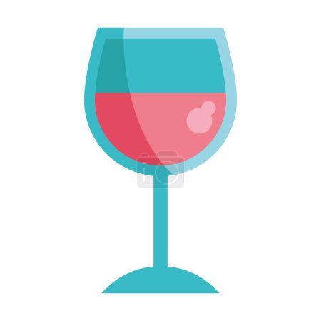 Illustration for Winr glass illustration vector isolated - Royalty Free Image
