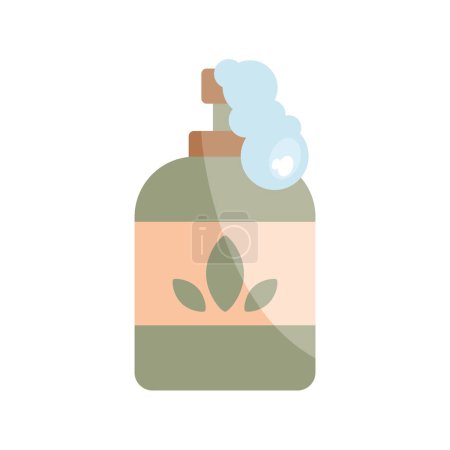 Téléchargez les illustrations : Illustration de savon à base de plantes vecteur isolé - en licence libre de droit