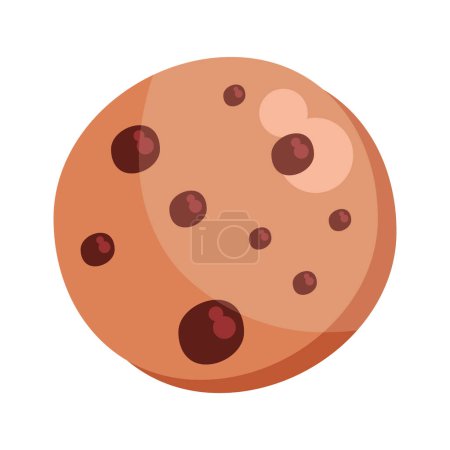 Ilustración de Chocolate chips cookie vector aislado - Imagen libre de derechos