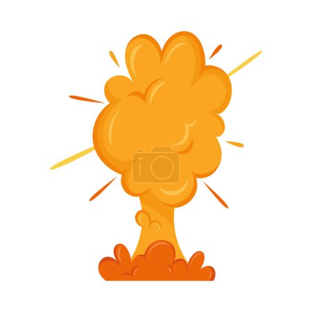Illustration for Nuclear explosion effect vector isolated - Royalty Free Image