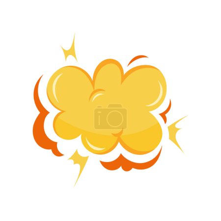 Illustration for Explosion effect smoke vector isolated - Royalty Free Image