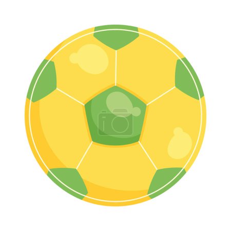 Téléchargez les illustrations : Vecteur de ballon de football jaune isolé - en licence libre de droit