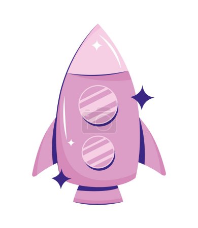 Illustration for Purple rocket design vector isolated - Royalty Free Image