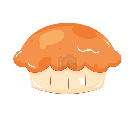 Illustration for Autumn baked pie vector isolated - Royalty Free Image