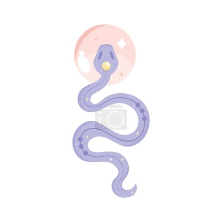 Ilustración de Diseño de serpiente esotérica vector aislado - Imagen libre de derechos