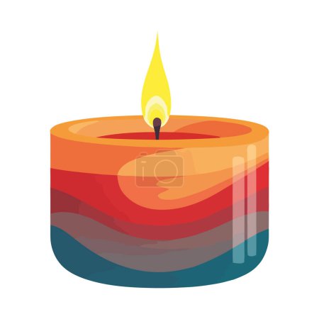 Illustration for Burning candle design over white - Royalty Free Image