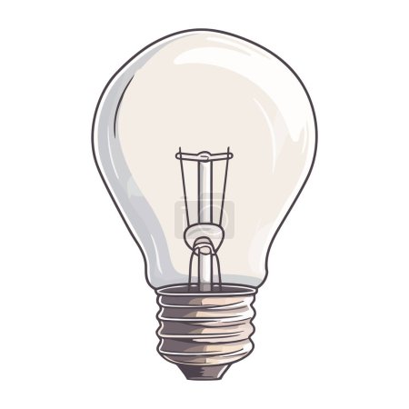 Téléchargez les illustrations : Ampoule halogène brillante sur blanc - en licence libre de droit