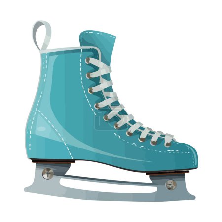 Illustration for Blue Ice skate design over white - Royalty Free Image
