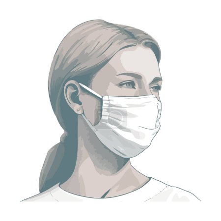 Ilustración de Cirujano experto trabajando sobre blanco - Imagen libre de derechos