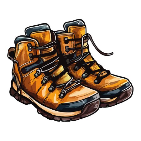 Illustration for Cute boots design over white - Royalty Free Image