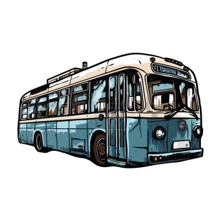 Illustration for Tour bus design over white - Royalty Free Image