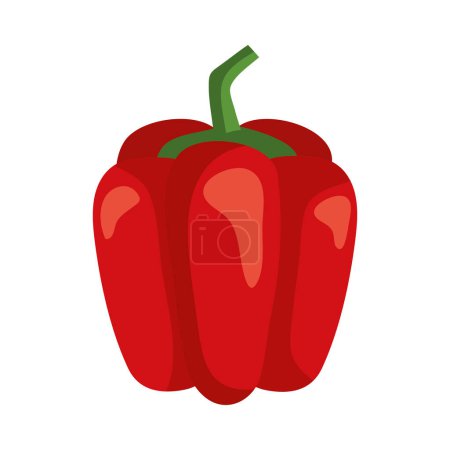 Illustration for Bell pepper fresh vegetable icon isolated - Royalty Free Image