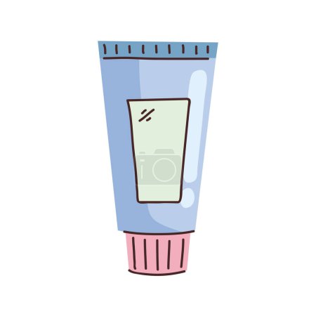 Téléchargez les illustrations : Icône tube crème cosmétique illustration isolée - en licence libre de droit