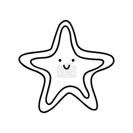 Ilustración de Icono de garabato estrella ilustración aislada - Imagen libre de derechos
