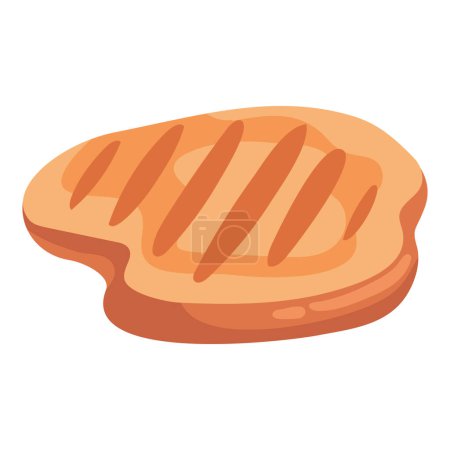 Illustration for Meat product beef steak icon isolated - Royalty Free Image