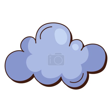 Téléchargez les illustrations : Ciel nuage icône rétro isolé - en licence libre de droit