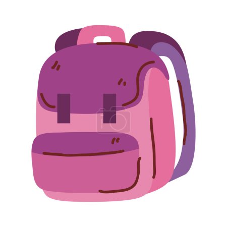 Illustration for School bag accessory icon isolated - Royalty Free Image