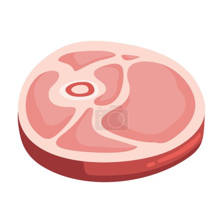Illustration for Meat product ingredient icon isolated - Royalty Free Image