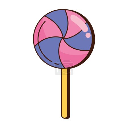Ilustración de Espiral caramelo retro icono aislado - Imagen libre de derechos