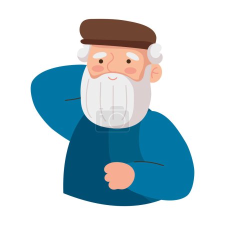 Ilustración de Abuelos día abuelo con tapa icono aislado - Imagen libre de derechos