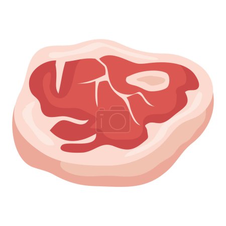 Illustration for Meat product pork icon isolated - Royalty Free Image