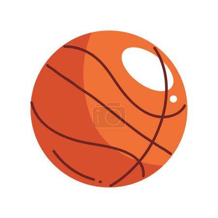 Téléchargez les illustrations : Icône balle de basket illustration isolée - en licence libre de droit