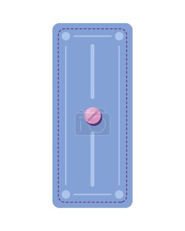 Illustration for Birth control pills treatment icon isolated - Royalty Free Image