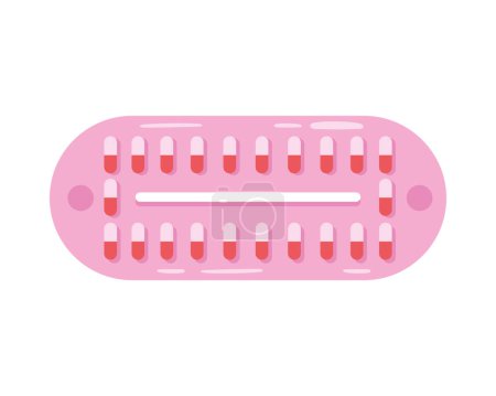 Illustration for Birth control pills protection icon isolated - Royalty Free Image