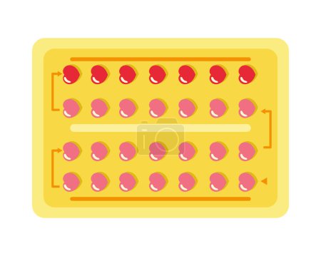 Téléchargez les illustrations : Pilule contraceptive icône de prévention isolé - en licence libre de droit