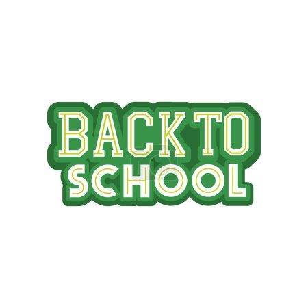 Illustration for Back to school badge icon isolated - Royalty Free Image
