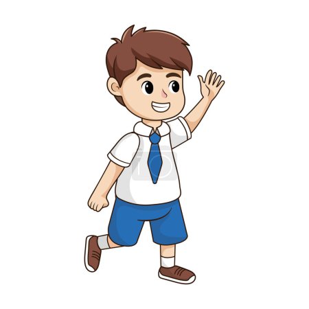 Illustration for Student back to school icon isolated - Royalty Free Image