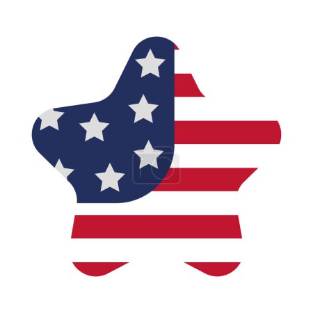 Ilustración de Usa bandera patriotismo icono aislado - Imagen libre de derechos