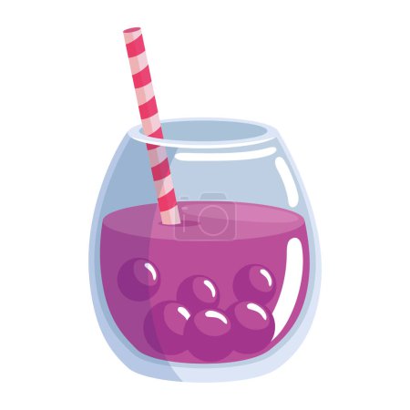 Téléchargez les illustrations : Fruit boisson myrtilles icône isolé - en licence libre de droit