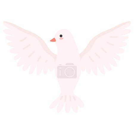 Illustration for Pigeon bird icon isolated vector - Royalty Free Image
