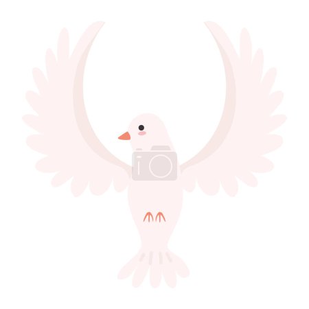 Téléchargez les illustrations : Colombe oiseau illustration icône isolé vecteur - en licence libre de droit