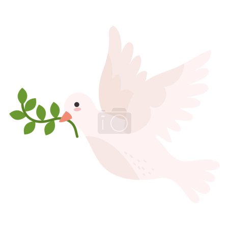 Téléchargez les illustrations : Journée mondiale de la paix colombe icône isolée vecteur - en licence libre de droit