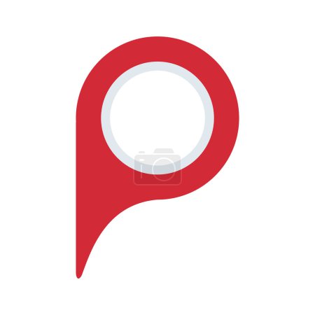 Illustration for Pin icon location searching isolated vector - Royalty Free Image