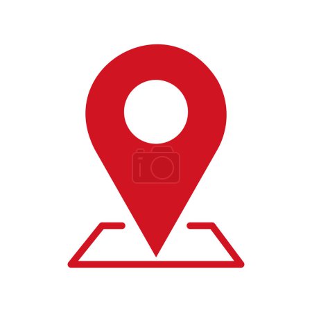 Ilustración de Pin icono ubicación botón mapa vector aislado - Imagen libre de derechos