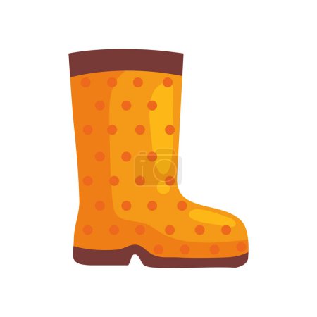 Illustration for Waterproof boots isolated icon vector - Royalty Free Image