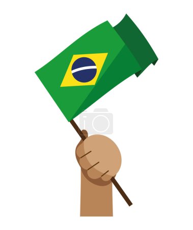 Illustration for Brazil day celebration icon isolated - Royalty Free Image