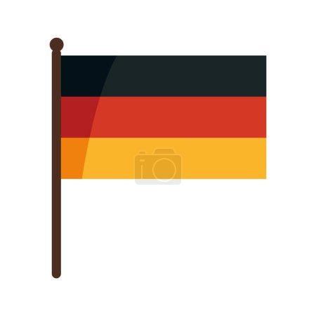 Ilustración de Bandera de Alemania icono aislado vector - Imagen libre de derechos