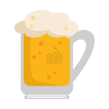Illustration for Oktoberfest beer celebration icon isolated - Royalty Free Image