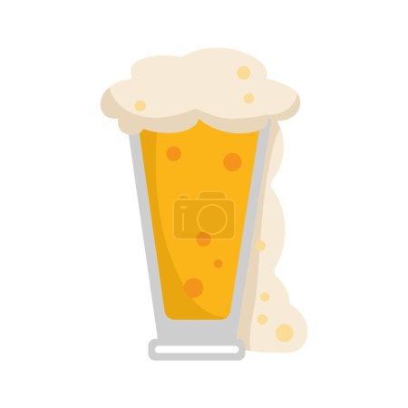 Illustration for Oktoberfest foamy beer icon isolated - Royalty Free Image