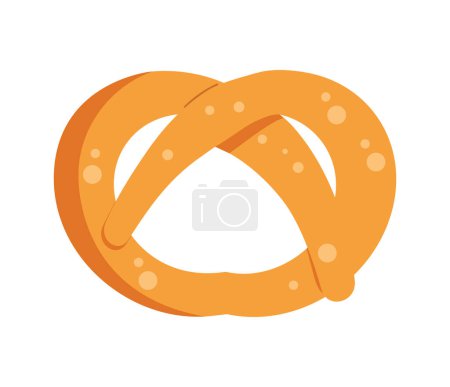 Ilustración de Al horno icono pretzel vector aislado - Imagen libre de derechos