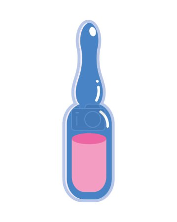 Illustration for Vacine vial medical treatment icon isolated - Royalty Free Image