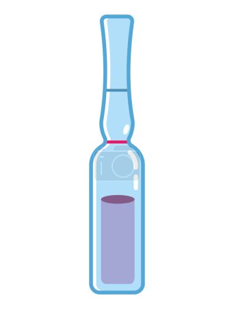 Illustration for Vacine vial medical protection icon isolated - Royalty Free Image