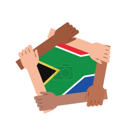 Téléchargez les illustrations : Journée du patrimoine icône Afrique du Sud isolé - en licence libre de droit